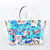 【 EYETHEME 】Hologram Logo Eye Pattern Tote Bag EY 2378 - Large Hologram Tote Bag