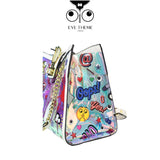 【 EYETHEME 】Handbag Size L Eye Pattern with Rabbit Lock 2442 - EYE Handbag Size Large