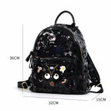 【 EYETHEME 】Large Zipped Glitter Backpack 2612