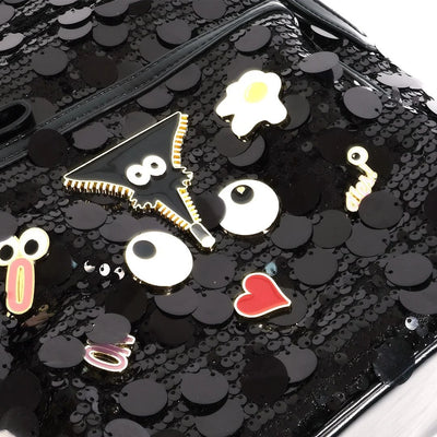 【 EYETHEME 】Large Zipped Glitter Backpack 2612