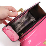 【 EYETHEME 】X【Barbie Collection】Kelly Handbag with Rabbit Ear Lock, High-Quality Glossy Leather 2588 - Kelly Handbag
