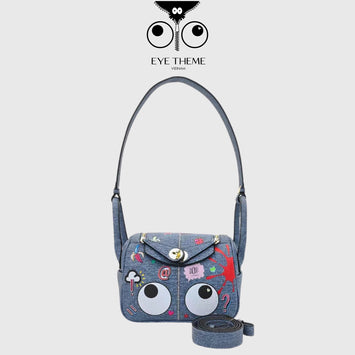 【 EYETHEME 】 Lindy 22 Shoulder Bag, Faux Jean Leather, Stylish 2271
