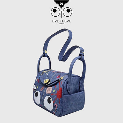 【 EYETHEME 】 Lindy 22 Shoulder Bag, Faux Jean Leather, Stylish 2271