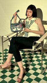 【 EYETHEME 】 Lindy 22 Shoulder Bag, Faux Jean Leather, Stylish 2271