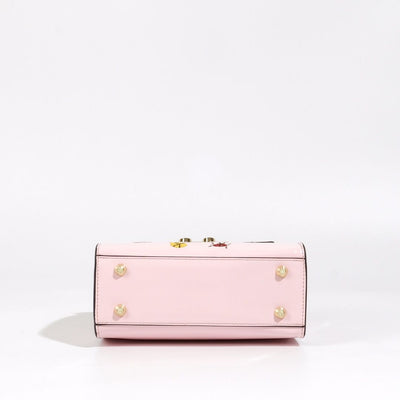 【 EYETHEME 】X【Barbie Collection】Kelly Handbag with Rabbit Ear Lock, High-Quality Glossy Leather 2588 - Kelly Handbag