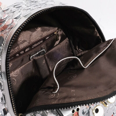 【 EYETHEME 】Large Zipped Glitter Backpack 2612