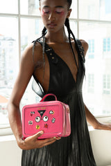 【 EYETHEME 】X【Barbie Collection】High-Quality Glossy Leather Box-Shaped Handbag 2589 - Small Vanity Handbag