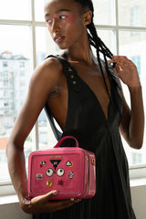 【 EYETHEME 】X【Barbie Collection】High-Quality Glossy Leather Box-Shaped Handbag 2589 - Small Vanity Handbag
