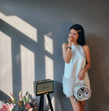 【 EYETHEME 】Cute Round Trunk Handbag with Glitter 1802 - Round EYE Handbag