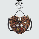 【 EYETHEME 】Heart crossbody bag in suede 2731 - Heart crossbody bag