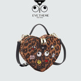 【 EYETHEME 】Heart crossbody bag in suede 2731 - Heart crossbody bag