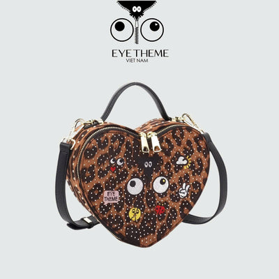 【 EYETHEME 】Heart crossbody bag in suede 2731 - Heart crossbody bag