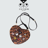 【 EYETHEME 】Heart crossbody bag in suede 2731 - Heart crossbody bag