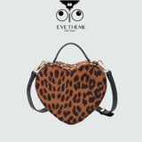 【 EYETHEME 】Heart crossbody bag in suede 2731 - Heart crossbody bag