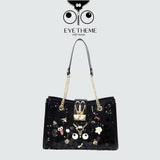 【 EYETHEME 】Size L Handbag with Bling Bling Sequin Pattern 2610 - EYE Handbag Size Large