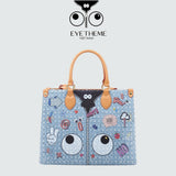 【 EYETHEME 】Tote Bag Size L Jean Fabric 2707 - Large Tote Bag