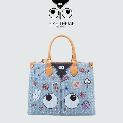 【 EYETHEME 】Tote Bag Size L Jean Fabric 2707 - Large Tote Bag