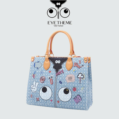 【 EYETHEME 】Tote Bag Size L Jean Fabric 2707 - Large Tote Bag