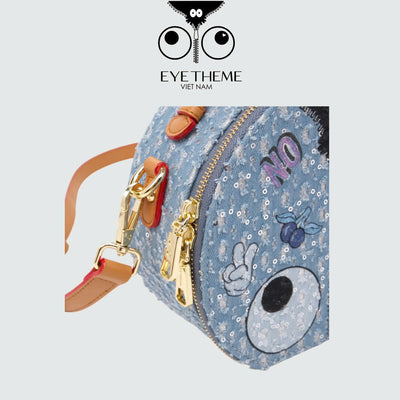 【 EYETHEME 】Cute Jean Round Trunk Handbag 2706 - Cute Jean Round Trunk Handbag