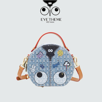 【 EYETHEME 】Cute Jean Round Trunk Handbag 2706 - Cute Jean Round Trunk Handbag
