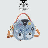 【 EYETHEME 】Cute Jean Round Trunk Handbag 2706 - Cute Jean Round Trunk Handbag