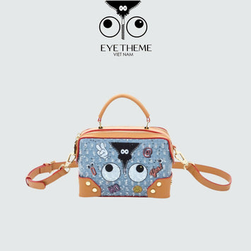 【 EYETHEME 】Jean Trunk Crossbody Bag 2705 - Jean Trunk Crossbody Bag