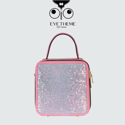 【 EYETHEME 】Pink Sequin Box Bag 2600 - Pink Sequin Box Bag