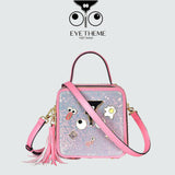 【 EYETHEME 】Pink Sequin Box Bag 2600 - Pink Sequin Box Bag
