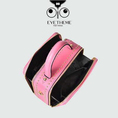 【 EYETHEME 】Pink Sequin Box Bag 2600 - Pink Sequin Box Bag