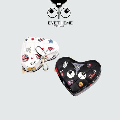 【 EYETHEME 】Keychain - Charm Bag Can Hold Airpods Heart C1014