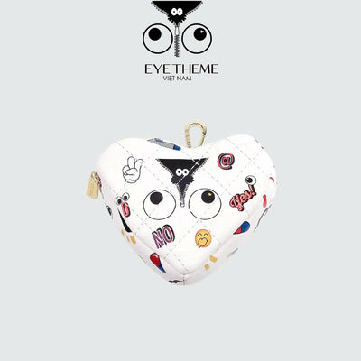 【 EYETHEME 】Keychain - Charm Bag Can Hold Airpods Heart C1014