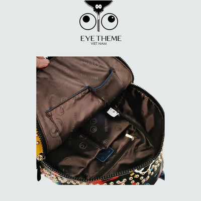 【 EYETHEME 】Balo Minion Size L Minion Nạm Đinh 2656 - Minion Backpack Medium Size Minon Studded