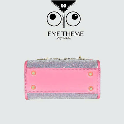 【 EYETHEME 】Miss Lady Kim Sa Pink Satchel Bag 2599 - Medium Hologram Miss Lady Satchel