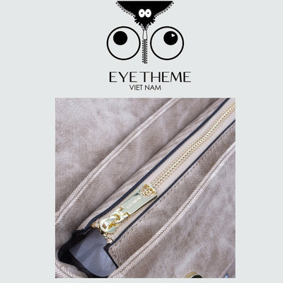 【 EYETHEME 】Flip-Flop Faux Suede Leather Backpack 2703