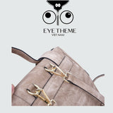 【 EYETHEME 】Flip-Flop Faux Suede Leather Backpack 2703