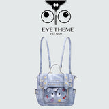 【 EYETHEME 】Flip-Flop Faux Suede Leather Backpack 2703