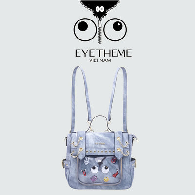 【 EYETHEME 】Flip-Flop Faux Suede Leather Backpack 2703