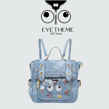 【 EYETHEME 】Flip-Flop Faux Suede Leather Backpack 2703