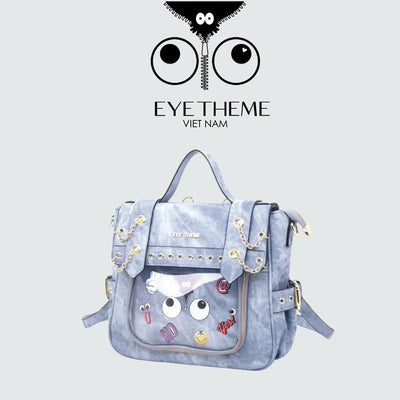 【 EYETHEME 】Flip-Flop Faux Suede Leather Backpack 2703
