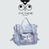 【 EYETHEME 】Flip-Flop Faux Suede Leather Backpack 2703