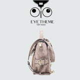 【 EYETHEME 】Flip-Flop Faux Suede Leather Backpack 2703