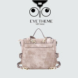 【 EYETHEME 】Flip-Flop Faux Suede Leather Backpack 2703