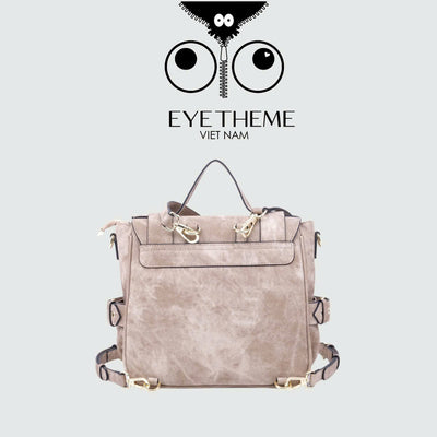 【 EYETHEME 】Flip-Flop Faux Suede Leather Backpack 2703