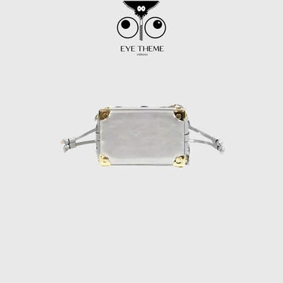 【 EYETHEME 】Silver Sequin Drawstring Crossbody Bucket Bag 2608 - Mini Bucket Bag
