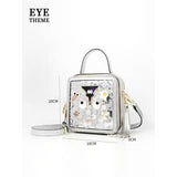 【 EYETHEME 】Bling Bling Sequin Pattern Box-Shaped Handbag 2669 - Small Vanity Handbag