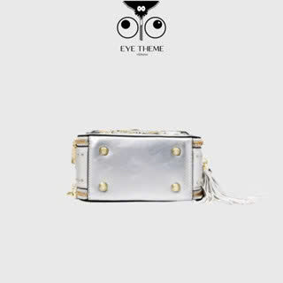 【 EYETHEME 】Bling Bling Sequin Pattern Box-Shaped Handbag 2669 - Small Vanity Handbag