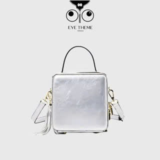 【 EYETHEME 】Bling Bling Sequin Pattern Box-Shaped Handbag 2669 - Small Vanity Handbag