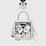 【 EYETHEME 】Bling Bling Sequin Pattern Box-Shaped Handbag 2669 - Small Vanity Handbag
